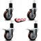 Service Caster 4'' Maroon Poly Swivel 1-3/4'' Expanding Stem Caster Set 2 Total Lock Brakes, 4PK SCC-EXTTL20S414-PPUB-MRN-2-S-2-134 - alternate 5